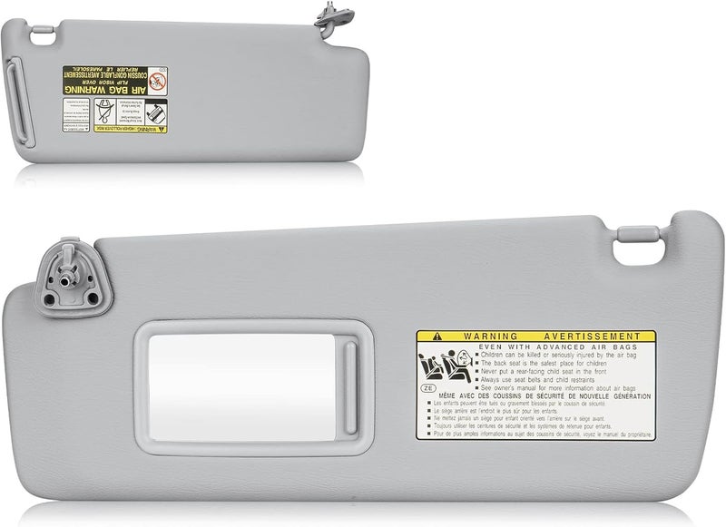 AEagle Sun Visor for Toyota Highlander 2004-2007, Left Driver Side Gray Sunvisor Replacement 74310-48220-a0 - Image 1